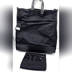 🆕ATM Anthony Thomas Melillo Black Nylon Leather Backpack Tote With DustBag NWT